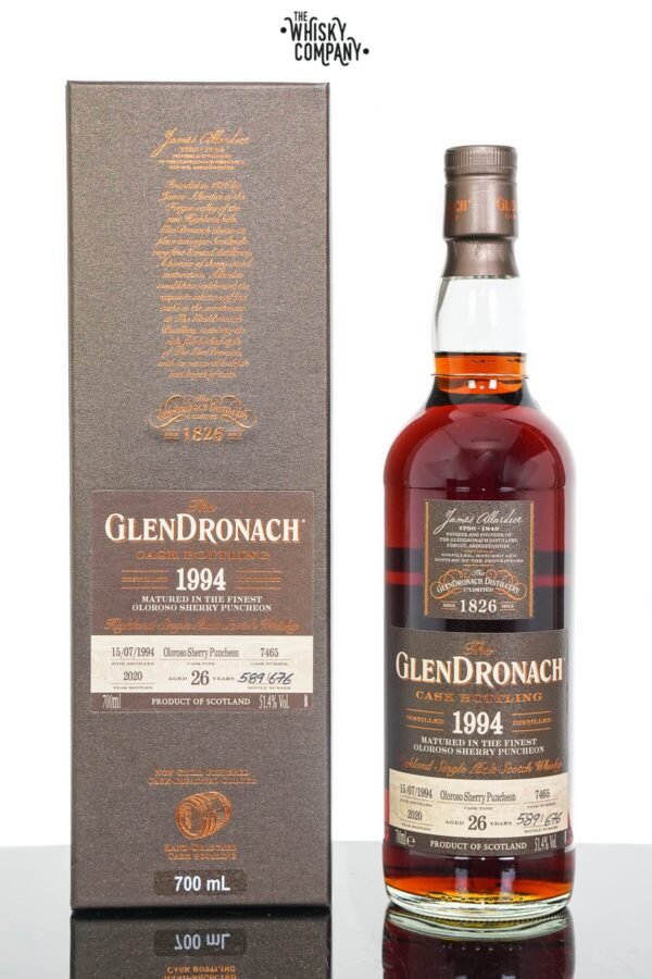 GlenDronach 1994 Aged 26 Years Single Malt Scotch Whisky – Batch 18 Cask No. 7465 (700ml)
