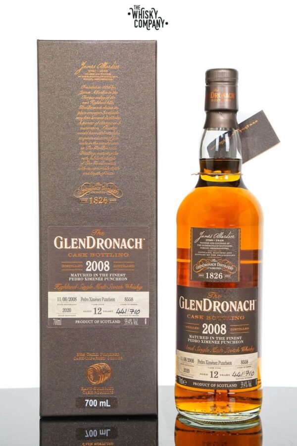 GlenDronach 2008 Aged 12 Years Single Malt Scotch Whisky – Batch 18 Cask No. 8558 (700ml)