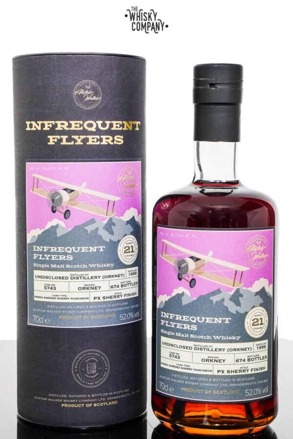 Undisclosed Distillery Orkney 1999 Aged 21 Years Single Malt Scotch Whisky – Infrequent Flyers #23 (700ml)